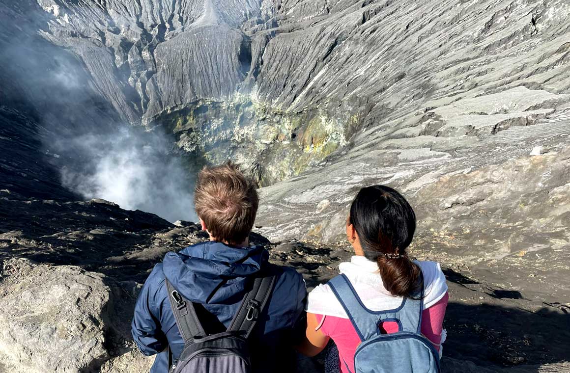 Mount-Bromo-Crater-Lake-East-Java-Indonesia Bromo Ijen Tumpak Sewu Tour From Bali