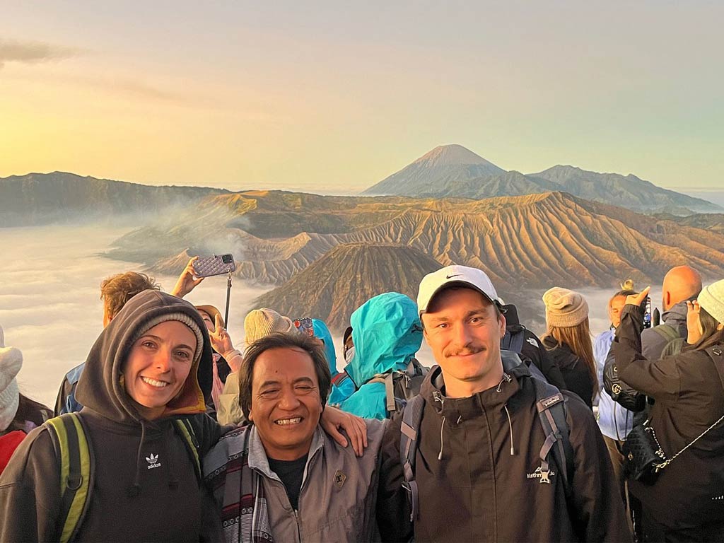 Bromo Ijen Tour with our clients on Bromo Sunrise Veiwpoint Bromo Ijen Tour, Bromo Sunrise, Ijen Blue Fire